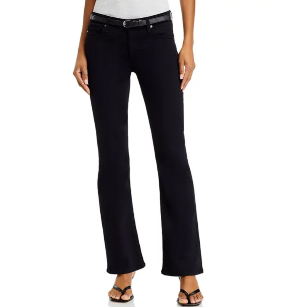 AG Adriano Goldschmied Angel Low‑Rise Bootcut Jeans Black Women’s Size 25